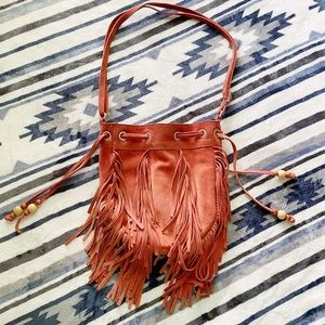 Toms Celestial Soft Suede Crossbody Fringe Bag